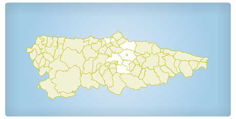 Mapa de concejos de Asturias